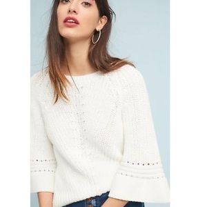 NWT Anthropologie ROSIE Neira cream sweater